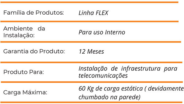 Informação técnica 1 de Bracket Standard Flex fornecida pela Triunfo
